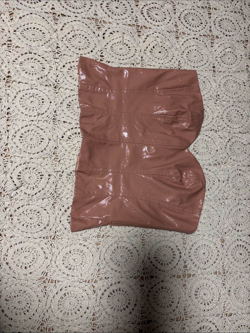 NBD Dusty Rose Strapless Corset Top
